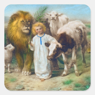 The Peace, 1896, door William Strutt Vierkante Sticker