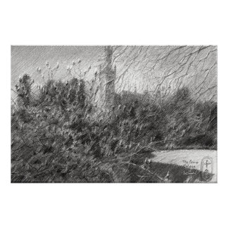 The Peace Palace – Graphite Landscape Elegance Perfect Poster