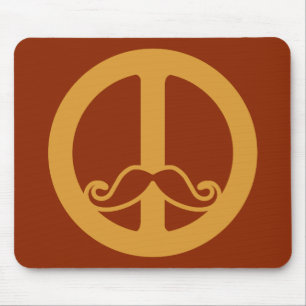 The Peace Stache custom mousepad Muismat