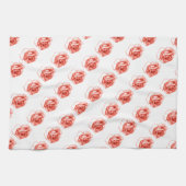 thé pêche serviette de cuisine rose (Horizontal)