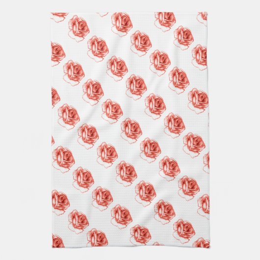 thé pêche serviette de cuisine rose (Vertical)