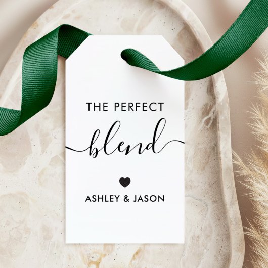 The Perfect Blend Coffee Étiquette Cadeau, Mariage