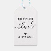 The Perfect Blend Coffee Étiquette Cadeau, Mariage (Devant)