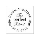 The Perfect Blend | Elegant Script bruiloft gunst Rubberstempel (Afrduk)