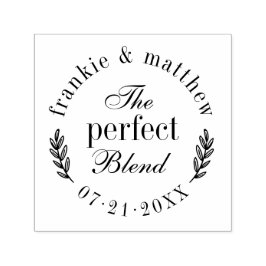 The Perfect Blend | Elegante Typografie Bruiloft Zelfinktende Stempel