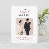 The Perfect Match | Faire-Part de Mariage Moderne (Debout devant)