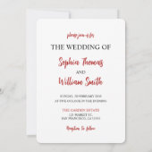 The Perfect Match | Faire-Part de Mariage Moderne (Dos)