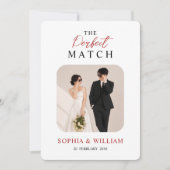 The Perfect Match | Faire-Part de Mariage Moderne (Devant)