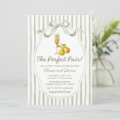 The Perfect Pair Couples Shower Pear Invitation (Debout devant)