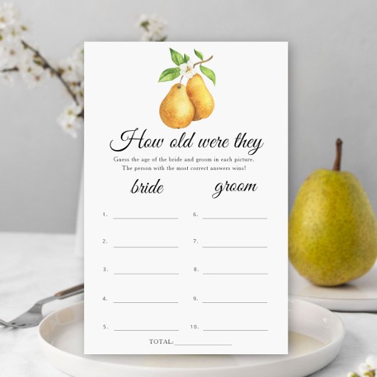 The perfect pair pears How old were they bridal