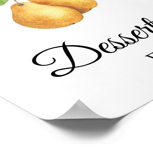 The perfect pear Bridal shower Dessert bar Poster (Hoek)