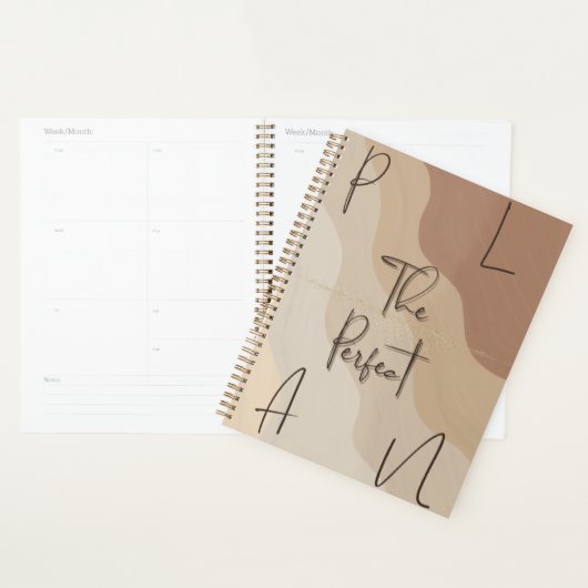 The Perfect Plan • Neutral Aesthetic Planner  (Devant avec enveloppe)