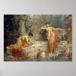 The Pet Bird by Hans Zatzka - poster