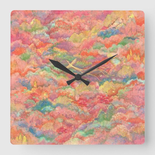 The Phoenix's Flight Vierkante Klok (Voorkant)