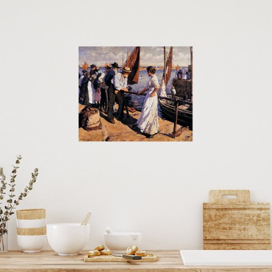 The Pier Head by Stanhope Forbes Poster (Keuken)