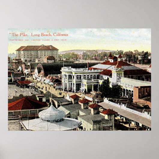 The Pike, Long Beach, California 1910  Poster (Voorkant)