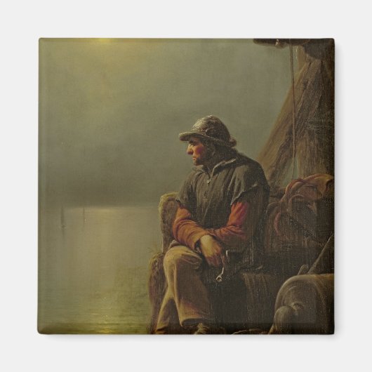 The Pilot Keeps Watch, 1851 Magneet (Voorkant)