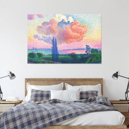 The Pink Cloud (1896) van Henri-Edmond Cross Canvas Afdruk (Insitu (Slaapkamer))
