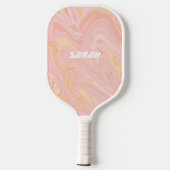 The Pink Tangerine Retro Pickleball Paddle (Achterkant)