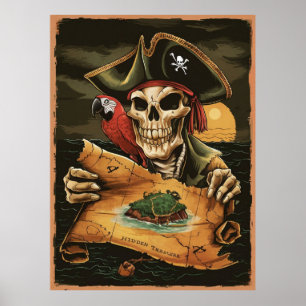 The Pirate en de Schatkaart Poster