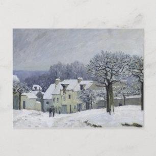 The Place du Chenil at Marly-le-Roi, Snow, 1876 Briefkaart