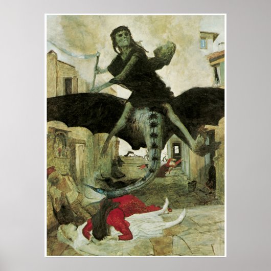 The Plague, Arnold Bocklin, 1898 Poster (Voorkant)