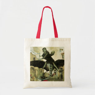 The Plague by Arnold Bocklin, Vintage Symbolism Tote Bag