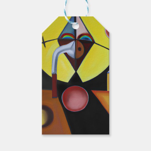 The Plague Doctor - olieverfschilderij Cadeaulabel (Voorkant)