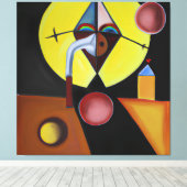 The Plague Doctor - olieverfschilderij Canvas Afdruk (Insitu (Houten vloer))