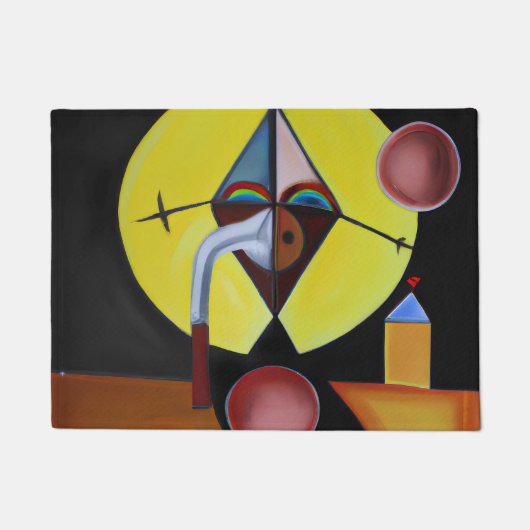 The Plague Doctor - olieverfschilderij Deurmat (Voorkant)