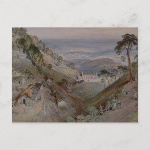 The Plains, Landour Church, Mussoorie, 1884 Briefkaart