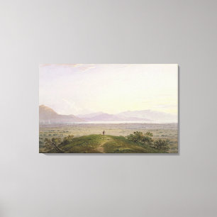 The Plains of Marathon, 1834 (grafiet & m/c met Canvas Afdruk