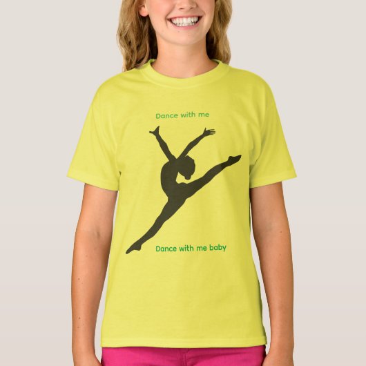 The Playground T-Shirt with dancer in chartreuse (Devant)