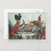 The Plum Pudding in Danger, 1805 Briefkaart (Voorkant / Achterkant)