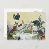 The Plum Pudding in Danger, 1805 Briefkaart (Voorkant / Achterkant)