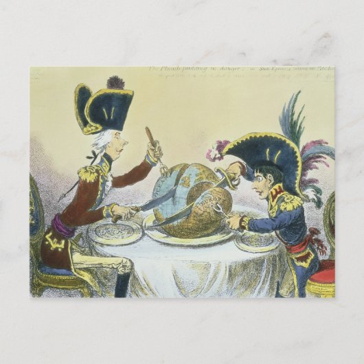 The Plum Pudding in Danger, 1805 Briefkaart (Voorkant)