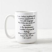 The Poet's Creed Mug (Gauche)