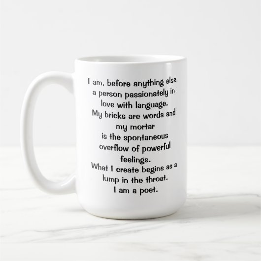The Poet's Creed Mug Koffiemok (Links)
