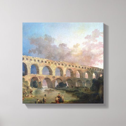 The Pont du Gard, Nimes, c.1786 Canvas Afdruk (Voorkant)