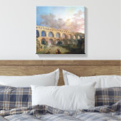 The Pont du Gard, Nimes, c.1786 Canvas Afdruk (Insitu (Slaapkamer))