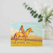 The Pony Boy, 1920 van Maynard Dixon Briefkaart (Staand voorkant)