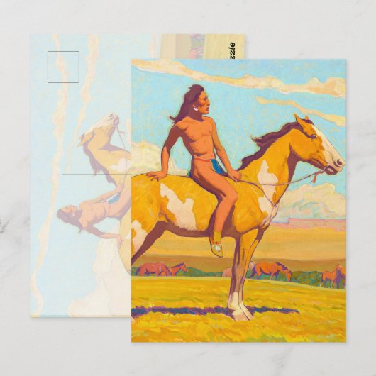 The Pony Boy, 1920 van Maynard Dixon Briefkaart (Voorkant / Achterkant)