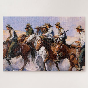 “The Posse” Westerse kunst van WHD Koerner Legpuzzel