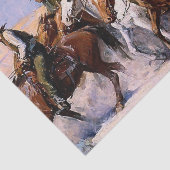 “The Posse” Westerse kunst van WHD Koerner Tissuepapier (Detail)