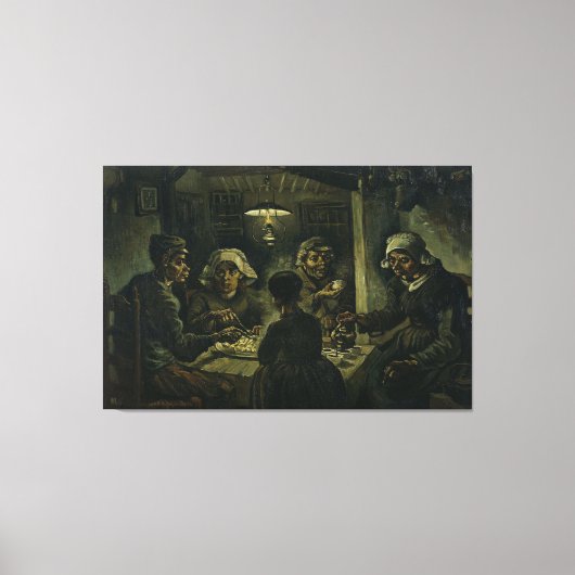 The Potato Eaters / 1885 / Van Gogh / Canvas Afdruk (Voorkant)