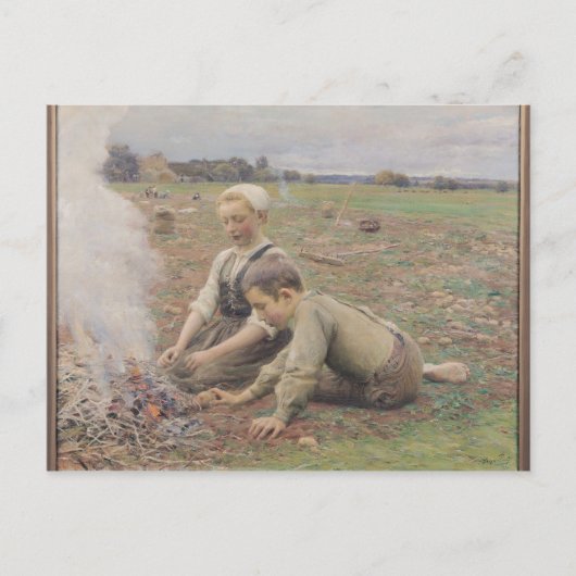 The Potato Gatherers, 1898 Briefkaart (Voorkant)