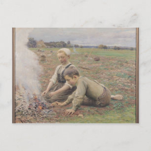 The Potato Gatherers, 1898 Briefkaart