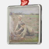 The Potato Gatherers, 1898 Metalen Ornament (Links)