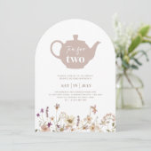 Thé Pour Deux Arches Floral Invitation Anniversair (Debout devant)