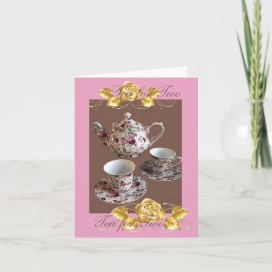 Thé pour deux cartes de note (Devant)